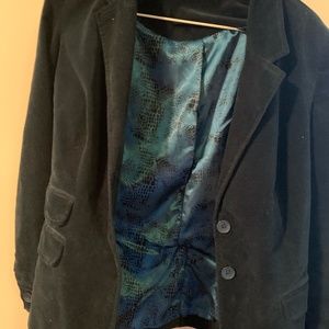 Emerald Green Velvet Blazer